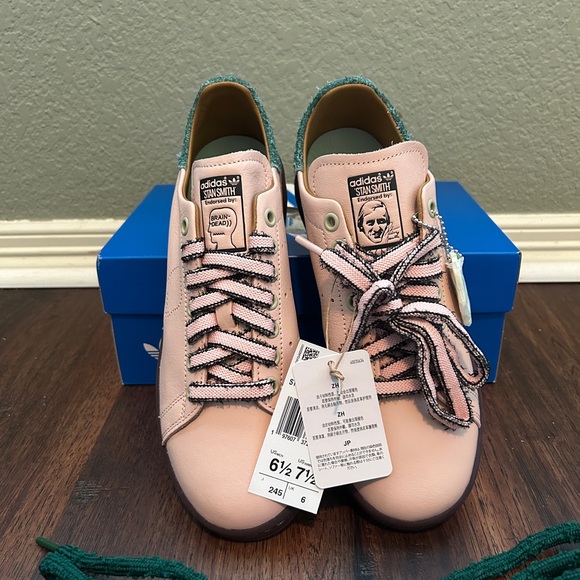 adidas Stan Smith x Brain Dead Vapor Pink Sneakers | New | Collab | Women’s 7.5 - Picture 3 of 11